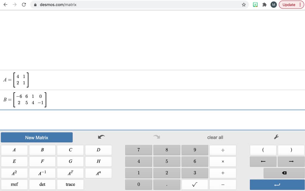 SOLVED:Determine whether the product is defined. If it is defined, find ...