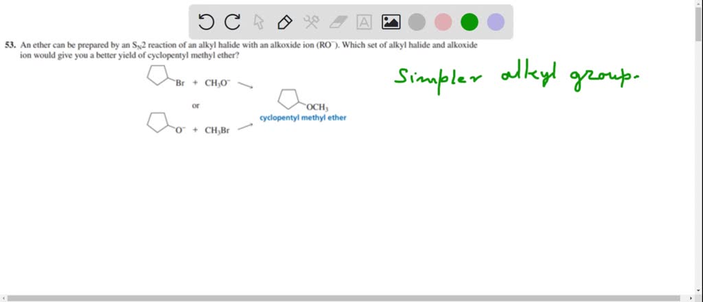 Solvedan Ether Can Be Prepared By An Sn 2 Reaction Of An Alkyl Halide With An Alkoxide Ion 9048