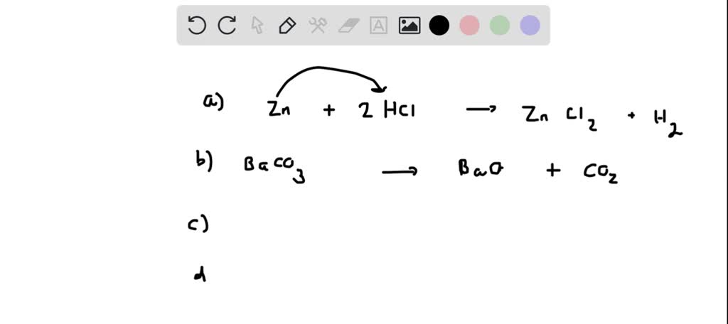 SOLVED:Predict the products and write a balanced equation for each of ...