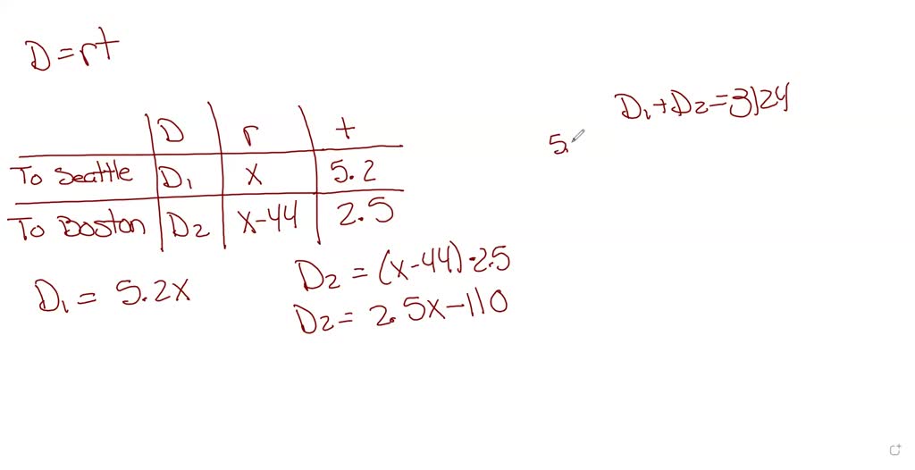 SOLVED Two planes leave from Atlanta Georgia. One makes a 5.2