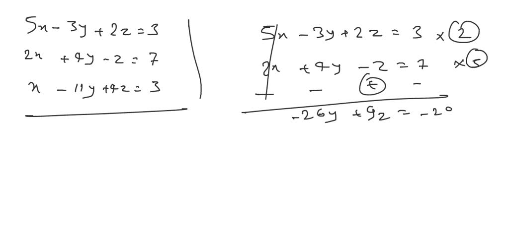 SOLVED:Solve the system of linear equations and check any solution ...