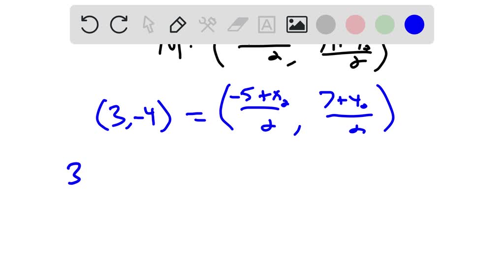 ⏩SOLVED:Find the coordinates of M, the midpoint of A B, where A and ...