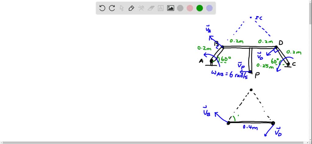 SOLVED:Member A B is rotating at ωA B=6 rad / s. Determine the velocity ...