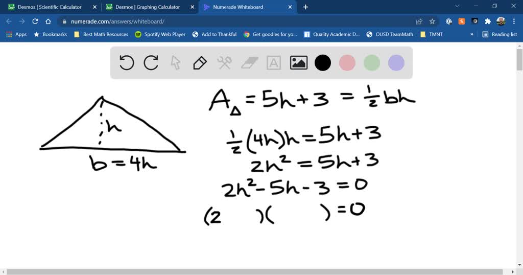 solved-the-base-of-a-triangle-is-4-times-that-of-its-height-if-the