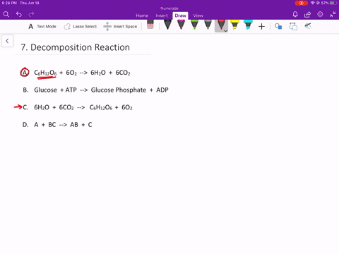 which-of-the-following-can-be-most-accurately-described-as-a-decomposition-reaction-a-mathrmc_6-math