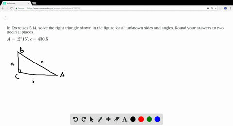 in-exercises-5-14-solve-the-right-triangle-shown-in-the-figure-for-all-unknown-sides-and-angles-ro-9