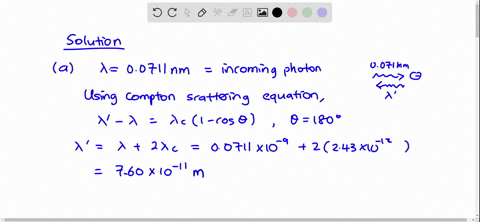 compton-used-photons-of-wavelength-00711-mathrmnm-a-what-is-the-wavelength-of-the-photons-scattered-