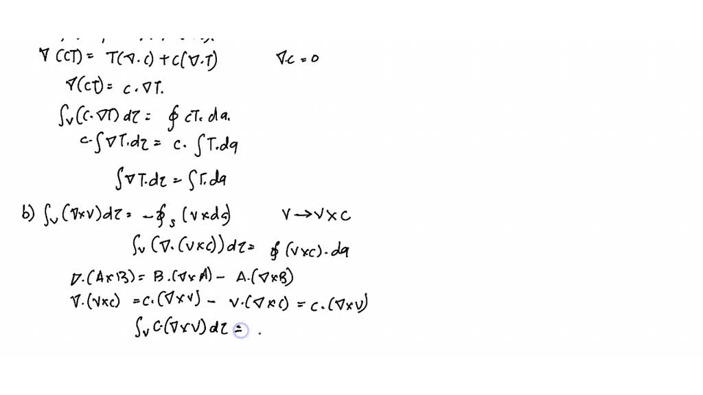 SOLVED: Although The Gradient, Divergence, And Curl Theorems Are The ...