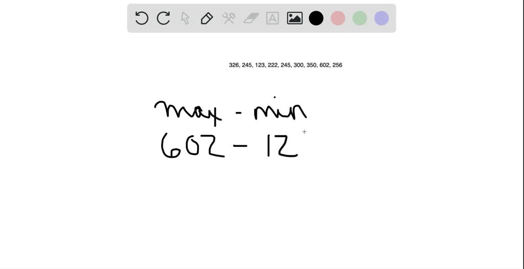 Find The Range Of Each Set Of Numbers