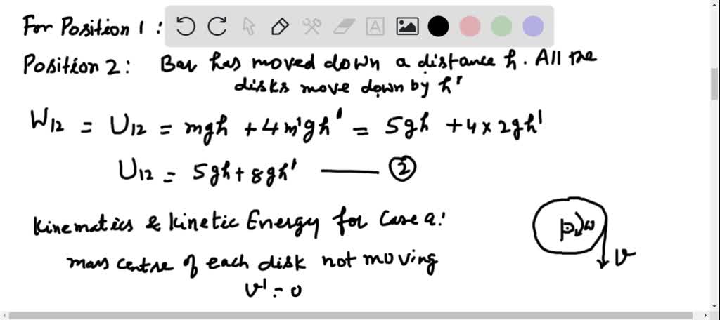 SOLVED:A bar of mass m=5 kg is held as shown between four disks, each ...