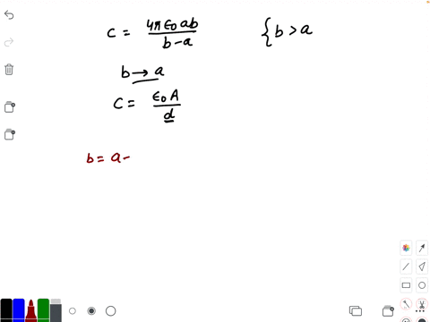 consider-the-spherical-capacitor-of-the-preceding-problem-show-that-in-the-limit-as-b-approaches-a-t