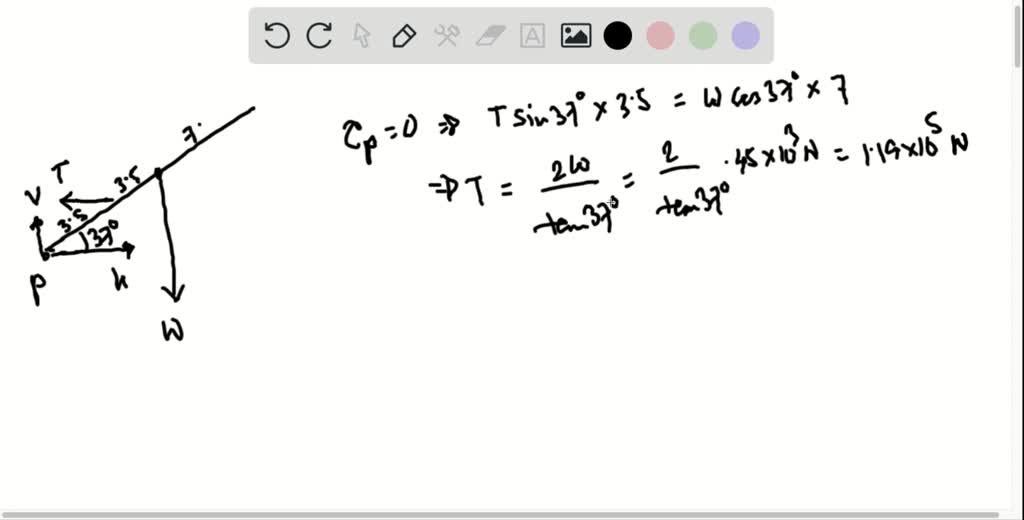 ⏩SOLVED:CP A uniform drawbridge must be held at a 37^∘ angle above ...