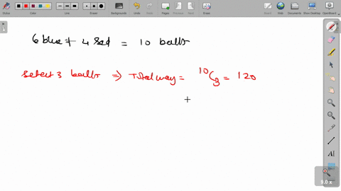 three-balls-are-drawn-at-random-from-a-bag-containing-6-blue-and-4-red-balls-what-is-the-chance-that