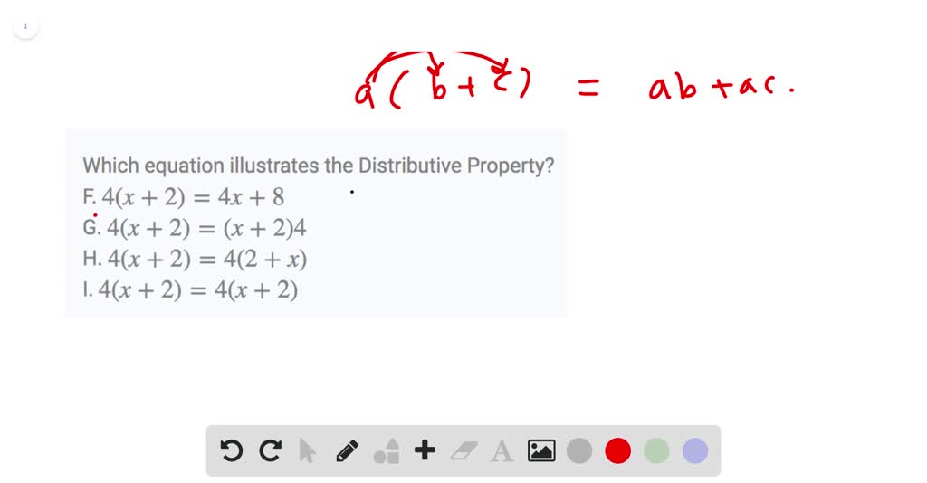 Solved Which Equation Illustrates The Distributiv