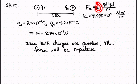 a-750-nc-point-charge-is-located-180-m-from-a-420-nc-point-charge-a-find-the-magnitude-of-the-electr