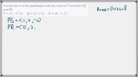 find-the-area-a-of-the-parallelogram-with-one-corner-at-p-and-sides-p-q-and-p-r-p1-37-quad-q211-quad