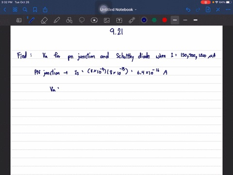 a-pn-junction-diode-and-a-schottky-diode-each-have-cross-sectional-areas-of-a8-times-10-4-mathrmcm2