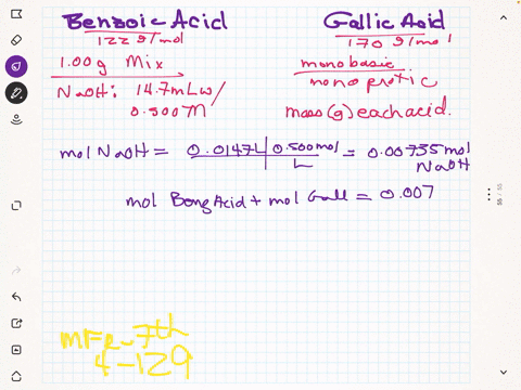 assume-that-you-have-100-mathrmg-of-a-mixture-of-benzoic-acid-mol-wt-122-and-gallic-acid-molwt-170-b