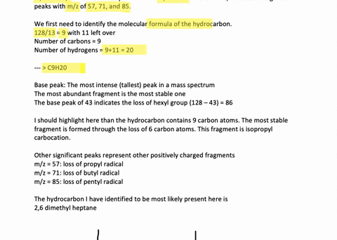 identify-the-hydrocarbon-that-has-a-molecular-ion-with-an-m-z-value-of-128-a-base-peak-with-an-m-z-2
