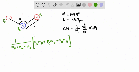 figure-mathrmp-698-shows-the-water-molecule-with-its-bond-angle-1045circ-and-bond-length-957-mathrmp