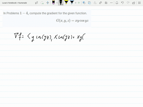 in-problems-1-4-compute-the-gradient-for-the-given-function-gx-y-zx-y-cos-y-z