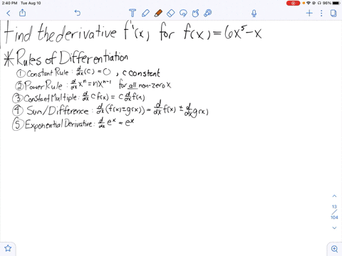 find-the-derivative-of-the-following-functions-gx6-x5-x