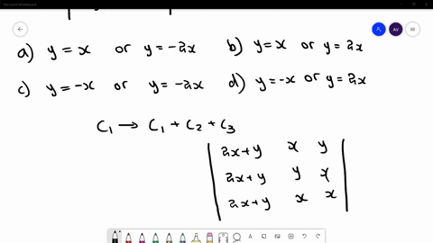 if-leftbeginarraylllx-x-y-x-y-x-y-x-xendarrayright0-then-a-yx-or-y-2-x-b-yx-or-y2-x-c-y-x-or-y-2-x-d
