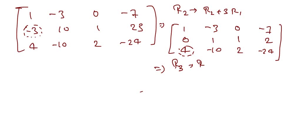 SOLVED:Write the matrix in row-echelon form. Reme…