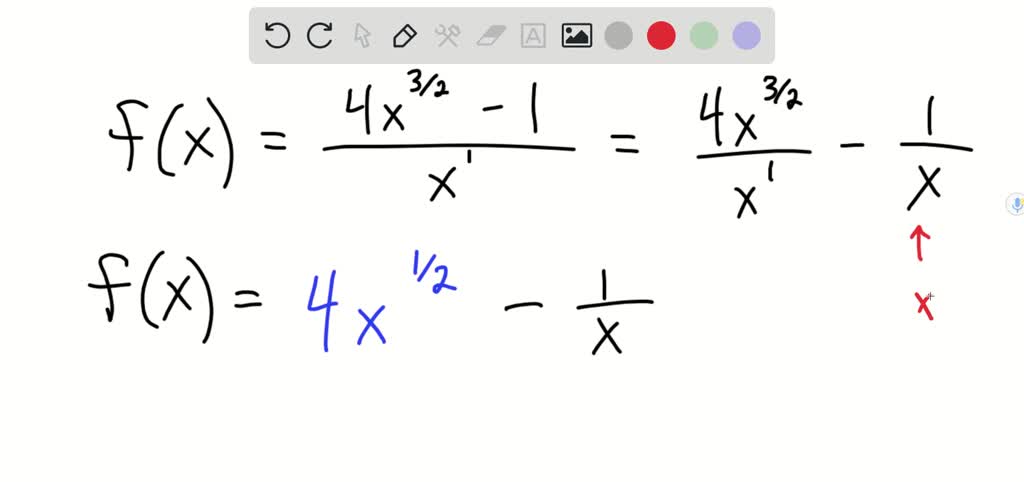 SOLVED:Find all the antiderivatives of each function. f(x)=(4 x^3 / 2-1 ...