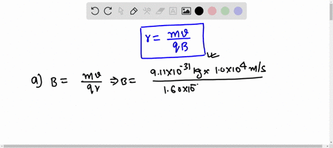 an-electron-is-moving-at-a-speed-of-10-times-104-mathrmm-mathrms-in-a-circular-path-of-radius-20-mat