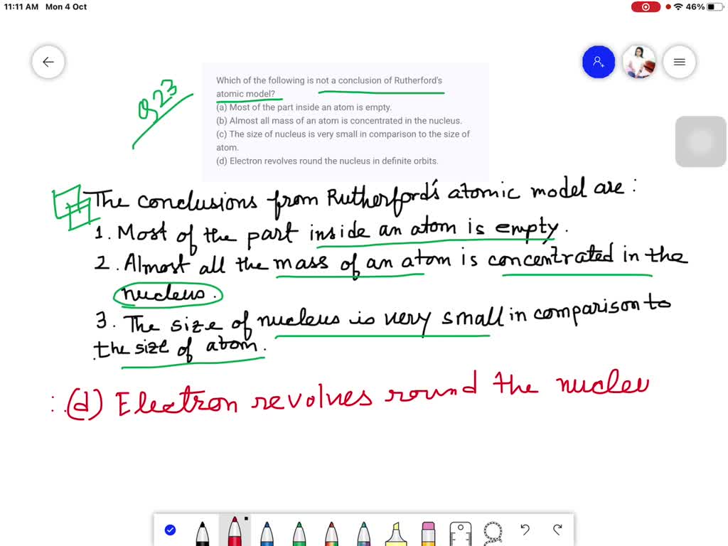 Solved 4 What Experimental Evidence Led Rutherford To Conclude The