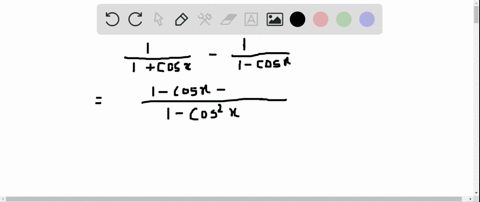 perform-indicated-operation-and-simplify-the-result-frac11cos-x-frac11-cos-x
