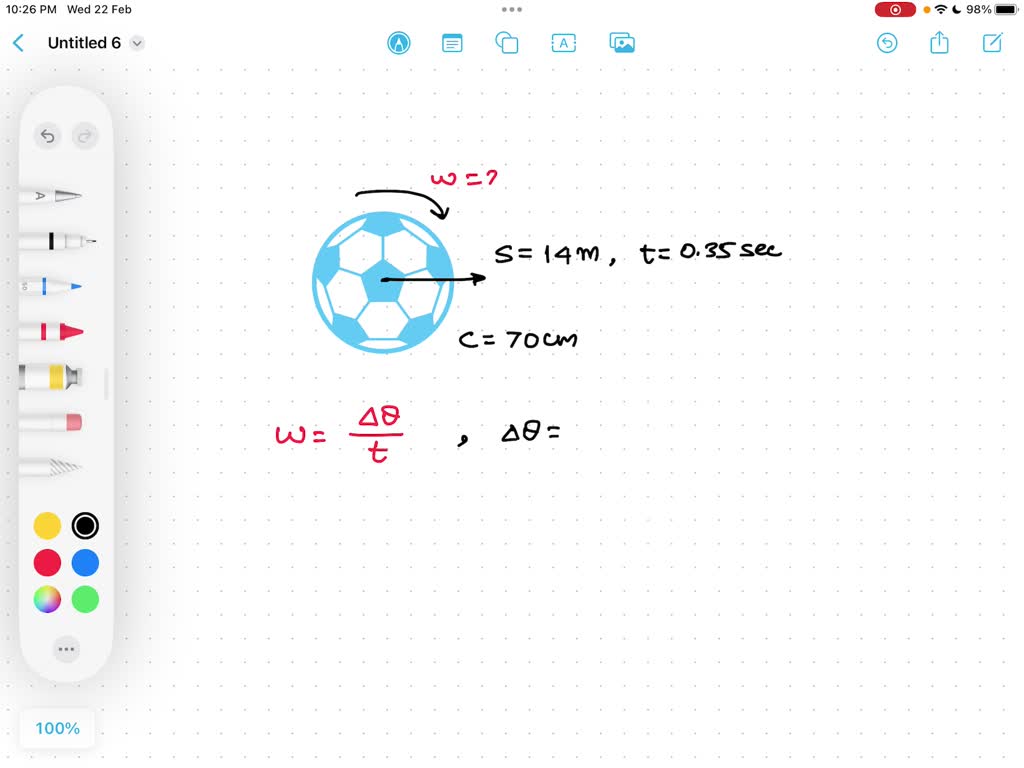 SOLVEDA soccer ball, which has a circumference of 70.0 cm, rolls 14.0