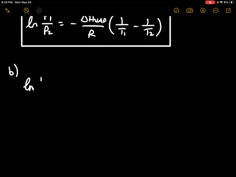suppose-the-vapor-pressure-of-a-substance-is-measured-at-two-different-temperatures-a-by-using-the-c