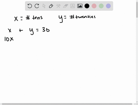 in-the-following-exercises-translate-to-a-system-of-equations-and-solve-a-cashier-has-30-bills-all-o
