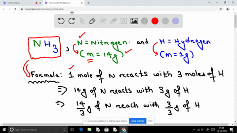 with-what-mass-of-nitrogen-would-1-mathrmg-of-hydrogen-combine-to-form-ammonia-leftmathrmnh_3right-r
