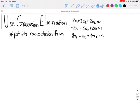 solve-the-linear-system-by-gaussian-elimination-beginaligned-2-x_12-x_22-x_3-0-2-x_15-x_22-x_3-1-8-x