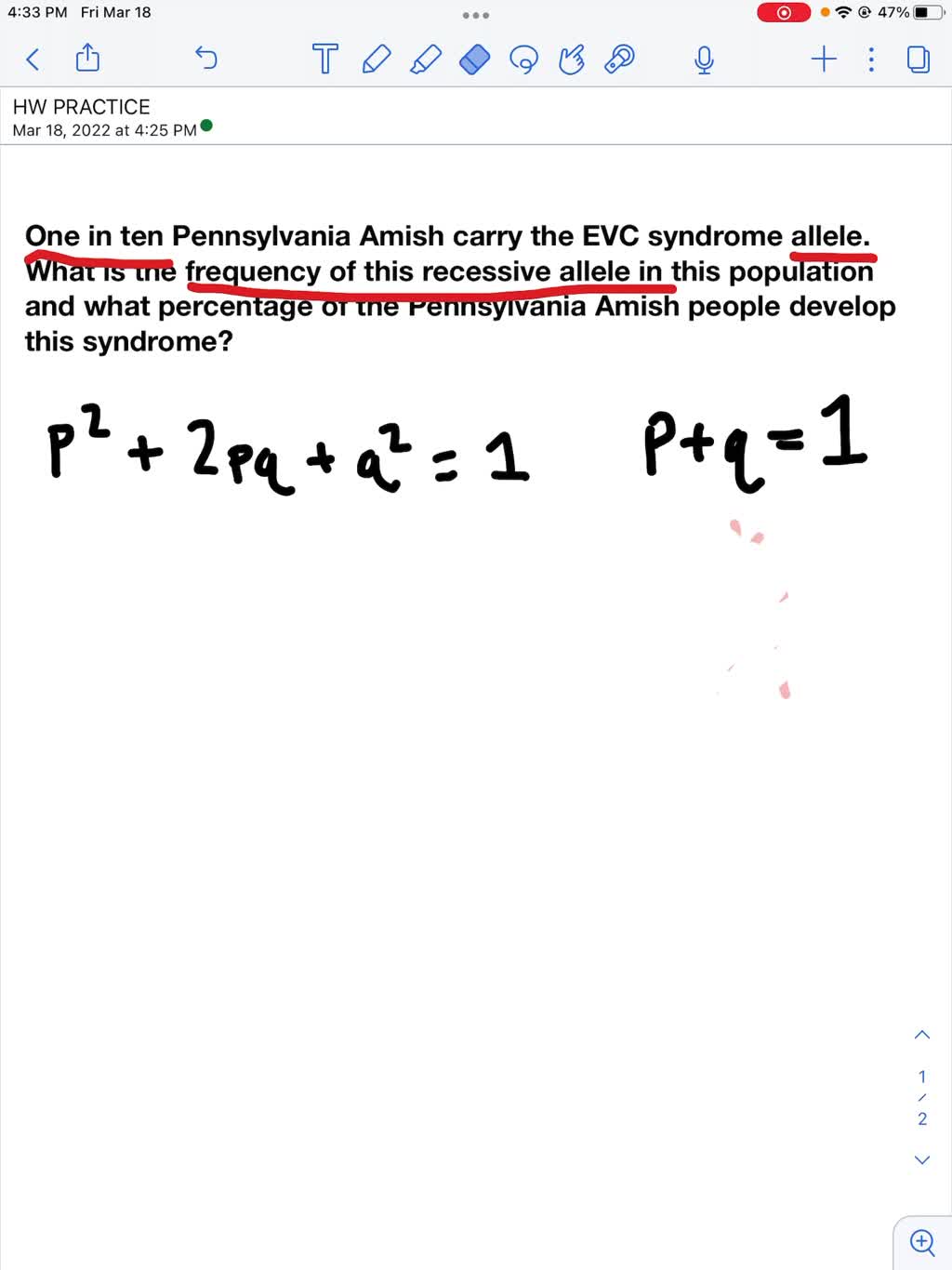 SOLVEDOne in eight Pennsylvania Amish carry the Ellisvan Creveld