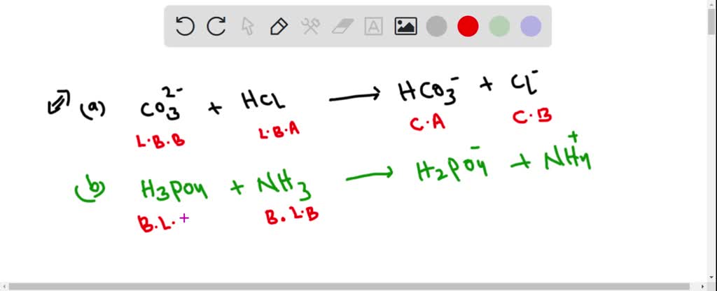 SOLVED:Label the Brønsted-Lowry acids and bases in the following ...