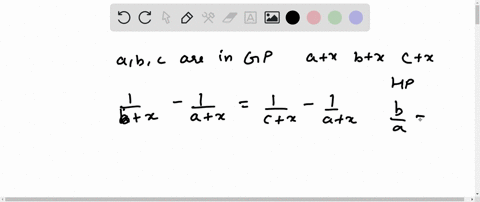 if-the-three-distinct-numbers-a-b-c-are-in-gp-and-ax-bx-cx-are-in-h-p-then-the-value-of-x-is-a-c-b-m