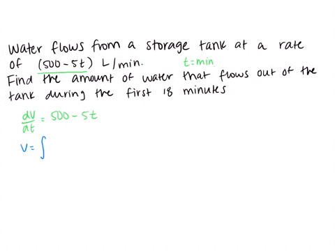 water-flow-water-flows-from-a-storage-tank-at-a-rate-of-500-5t-liters-per-minute-find-the-amount-of-