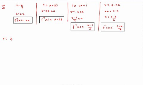 find-the-inverse-of-each-function-by-reversing-a-composition-a-fxfracx2-b-fxx99-c-fx5-x1-d-fx5-2-x-e