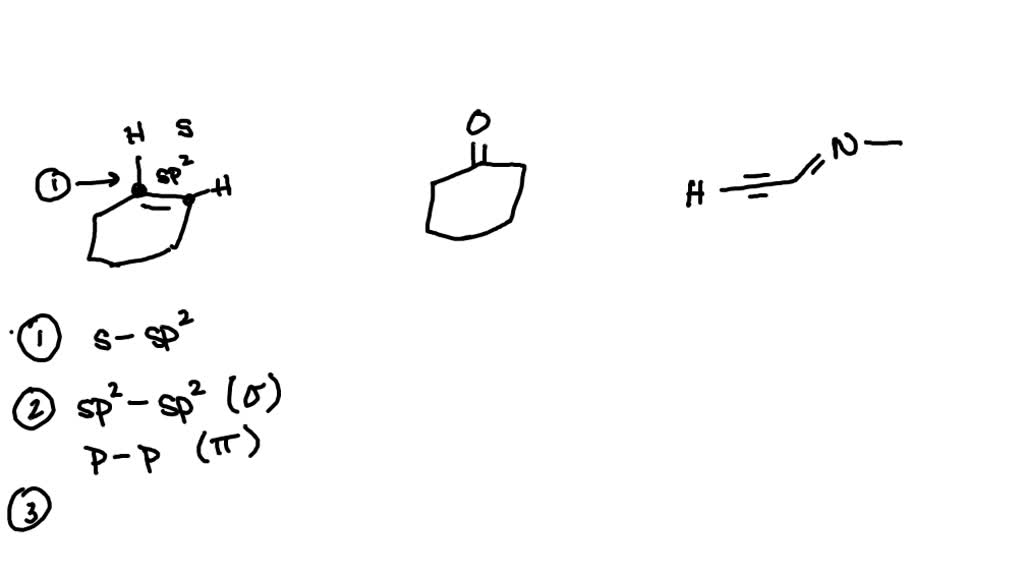 SOLVED:What orbitals are used to form each highlighted bond? For ...