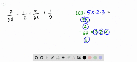 solve-each-equation-see-example-10-frac75-x-frac12frac56-xfrac13