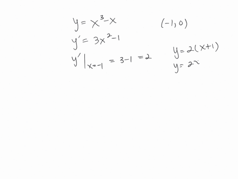 a-find-an-equation-for-the-line-that-is-tangent-to-the-curve-yx3-x-at-the-point-10-b-graph-the-cur-3