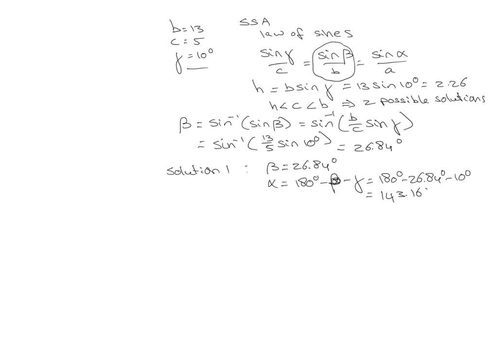 SOLVED:For The Following Exercises, Assume αis Opposite Side A, βis ...