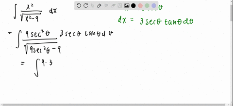 evaluate-the-integrals-int-fracx2sqrtx2-9-d-x