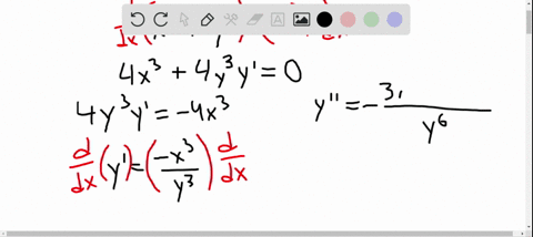 find-yprime-prime-by-implicit-differentiation-x4y4a4