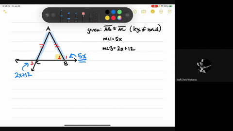 given-overlinemathrmab-and-overlinemathrmac-are-the-legs-of-isosceles-triangle-mathrmabc-m-angle-15-