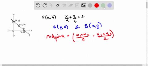 mathrmpa-b-is-the-mid-point-of-a-line-segment-between-axes-show-that-equation-of-the-line-is-fracxaf